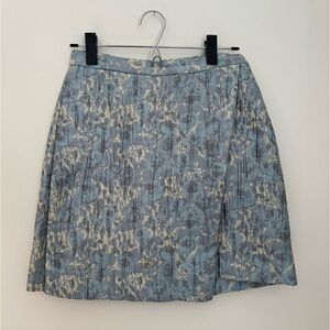 H&M Jacquard Mini Skirt Blue and White